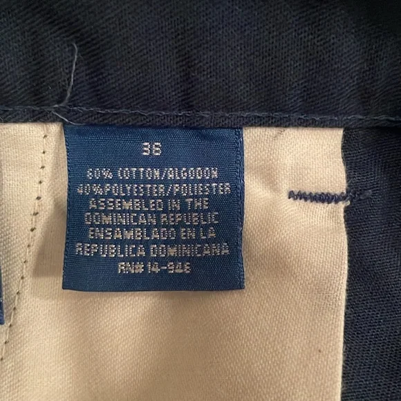 TOWNCRAFT Men's Pleated Front Bermuda Shorts | Waist Size 36 | Blue | Chino - Picture 7 of 9